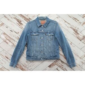 Levi’s Jean Jacket Womens Medium Blue Denim Trucker Levi Strauss